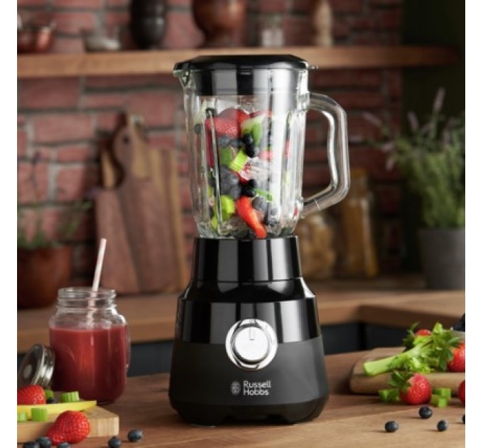 Блендер Russell Hobbs стационарный Matte Black 650Вт, чаша-1500мл, черный