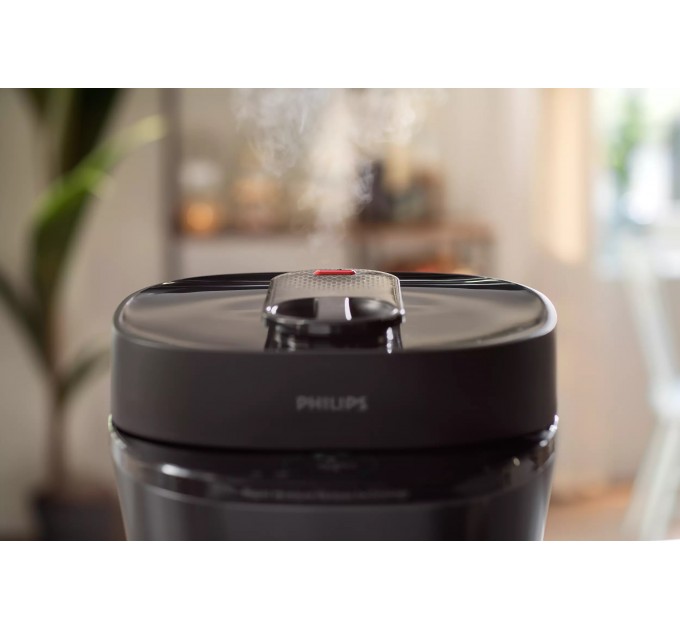Мультиварка-скороварка Philips All-in-One Cooker, 1000Вт, чаша-5л, электронное управл., пластик, черный