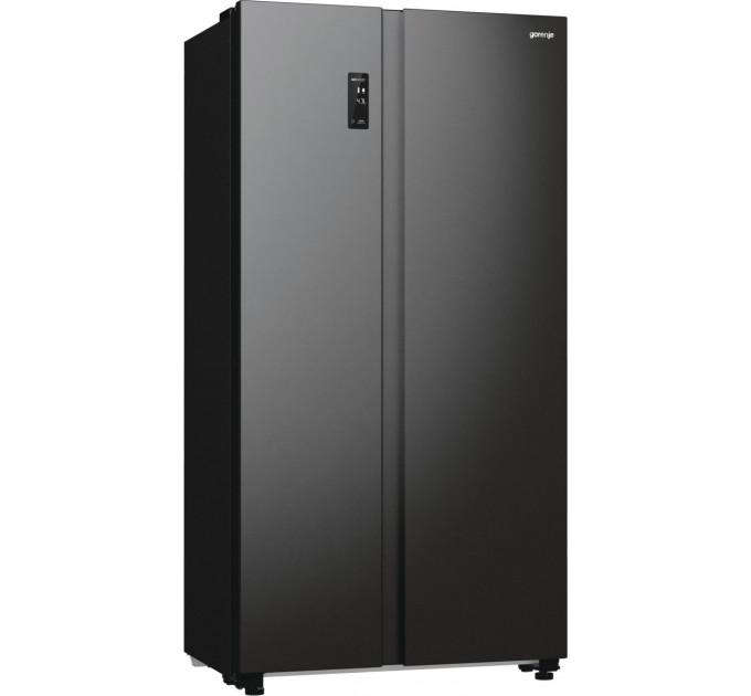 Холодильник SBS Gorenje, 179х67х92см, 2 дв., 356(191)л, А++, NF+, Инв. , Зона св-ти, Внешн.диспл, черный