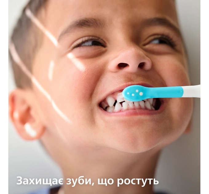 Щітка зубна електр. Philips, Sonicare For Kids, 62т. колив/хв, насадок-2, світло-зелений