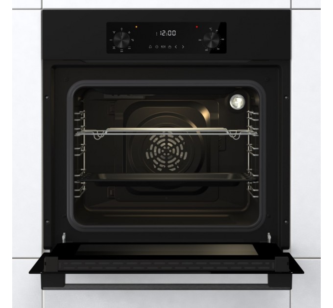 Духовой шкаф Gorenje электрический, 61л, A+, дисплей, конвекция, черный