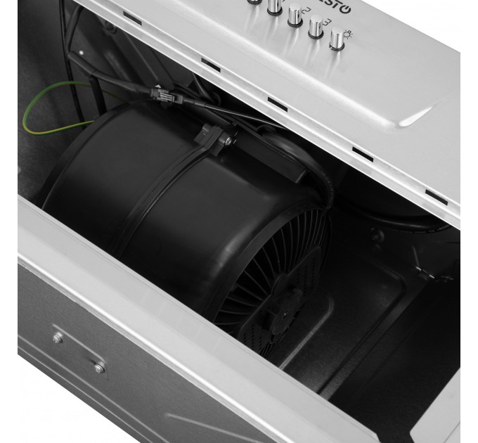 Вытяжка ARDESTO встраиваемая, 52см, 450м3ч, метал, 2х1Вт LED, кнопочное, нерж