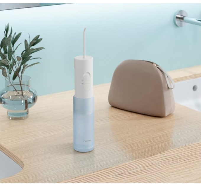 Ирригатор Panasonic портативний, чаша 165 мл, бело-голубой
