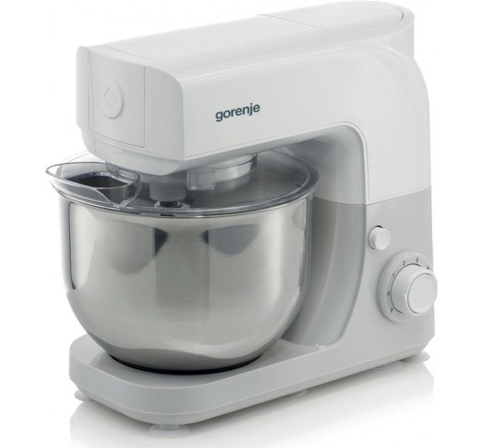 Кухонная машина Gorenje 800Вт, чаша-металл, корпус-металл, насадок-3, белый