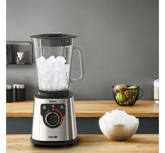 Блендер Tefal стационарный Perfect mix+, 1200Вт, чаша-1750мл, скло, сталь-черный