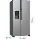 Холодильник SBS Gorenje, 179х70х92см, 2 дв., 376(190)л, А++, NF+, Инв. , Зона св-ти, диспенсер, генератор льда, Внешн.диспл, нерж
