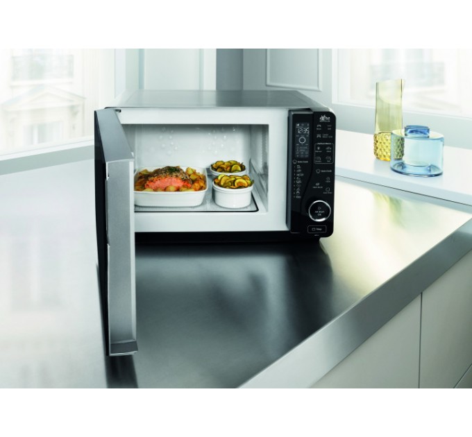 Мікрохвильова піч Whirlpool, 25л, електронне упр., 800Вт, гриль, дисплей, чорний