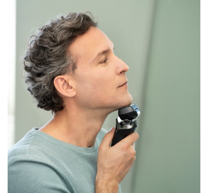 Бритва електр. Panasonic сіткова, 14000 об/хв, бритв.головок-6, Li-Ion, сух.+волог., тример, чехол, чорний