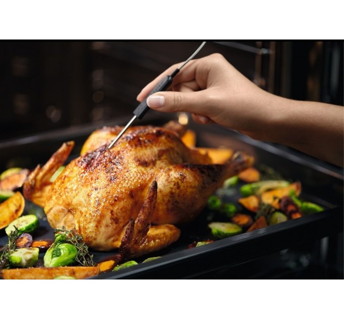 Духовой шкаф Electrolux электрический, 72л, A+, пар, дисплей, конвекция, пиролиз, телескопические направляющие, черный