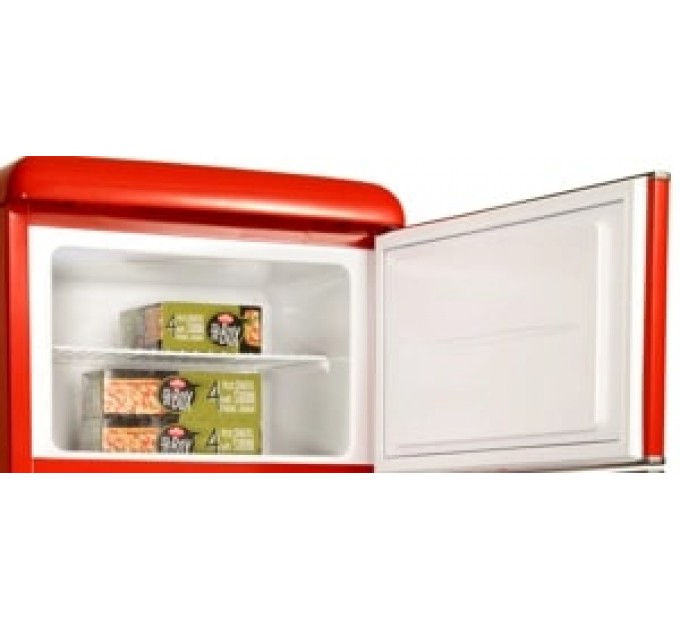Холодильник Snaige с верхн. мороз., 147.5x56х63, холод.отд.-166л, мороз.отд.-46л, 2дв., A++, ST, retro, красный
