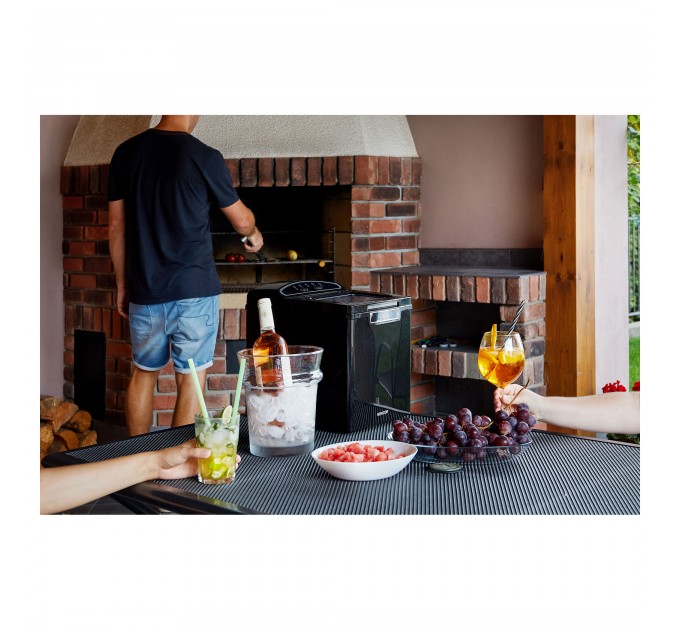 Льодогенератор побутовий Sencor SIM3000BK, 105 Вт, 12 кг/добу, об'єм 1.9л, приготування за 9 хв, 2 розміри льоду, чорний