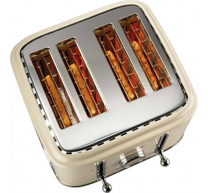 Тостер Gorenje 950Вт, функц. разморозки, автоотключение, пластик + металл, бежевый