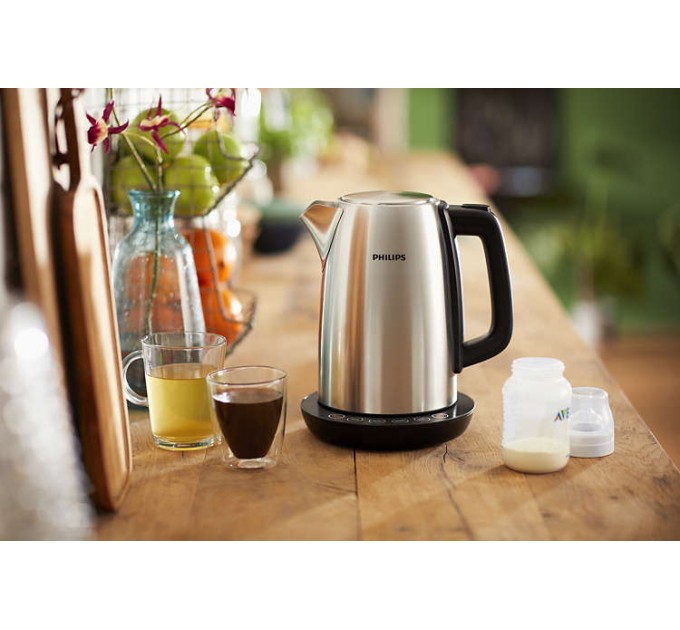 Електрочайник Philips Avance Collection 1.7л, 4 темп.реж, метал
