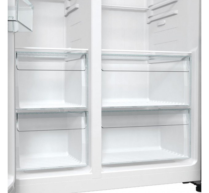 Холодильник SBS Gorenje, 179х67х92см, 2 дв., 356(191)л, А++, NF+, Инв. , Зона св-ти, Внешн.диспл, черный