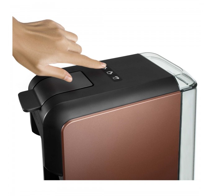 Кавоварка Catler капсульна Porto 0.8л, капсули, мелена кава, механічне керування, чорно-мідний