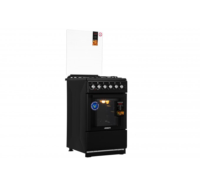 Плита ARDESTO комби, 52л, 50x60см, конвекция, чугун, подсветка, форсунки LPG (подключение газового баллона), черный