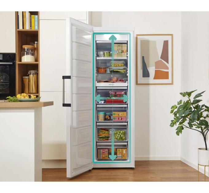 Морозильная камера Gorenje, 185.5x59.5х66.3, 280л, 1дв., A++, NF, диспл внешн., инверто, белый