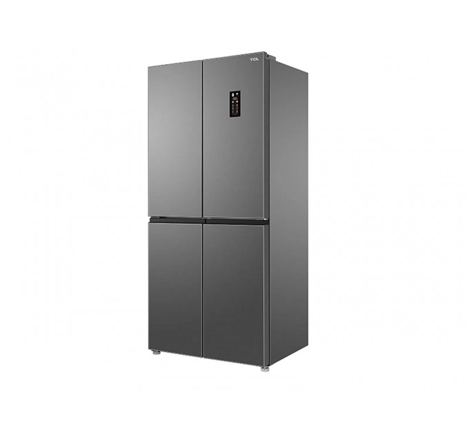 Холодильник TCL многодверный, 185х84х68, холод.отд.-301л, мороз.отд.-169л, 4 дв., A++, NF, инв., диспл внешн., зона св-ти, нерж