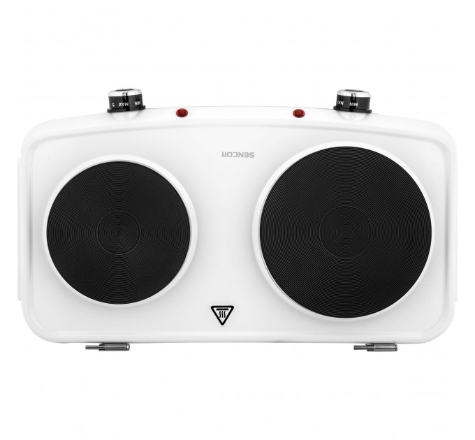 Плитка настольная Sencor электрическая, комф. - 2 на 2.5кВт, 15 и 18 см, управл. - мех., белый