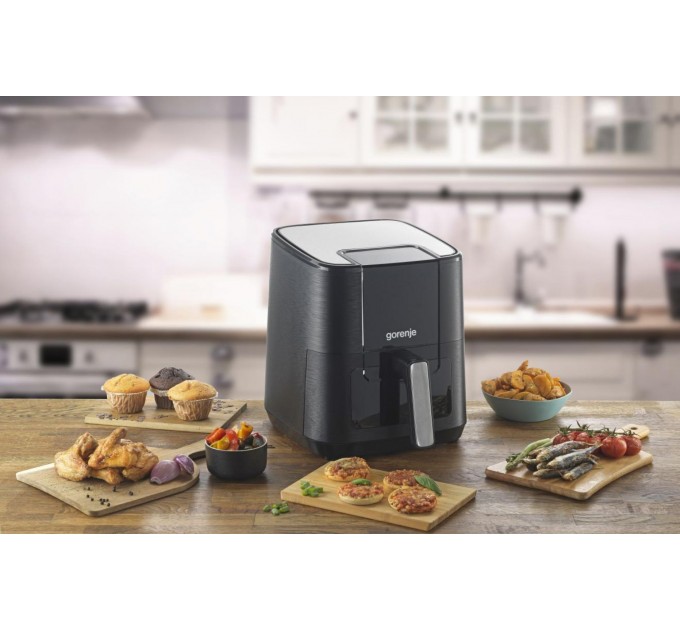 Мультипеч Gorenje 1350Вт, чаша-5.4л, сенсорне управл., 8 авто. программ, пластик+металл, чорний