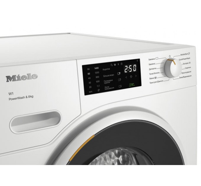 Пральна машина Miele WWB 360 WCS фронтальна, 8кг, 1400, A+++, 64.3см, дисплей, інвертор, люк чорний, білий