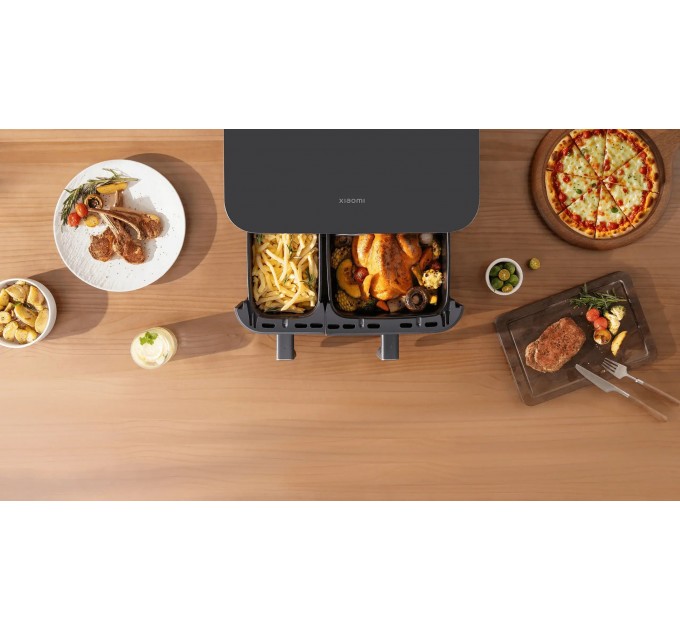 Мультипіч Xiaomi Dual Zone Air Fryer 10L 2700Вт, чаша-10л, сенсорне управл., пластик, чорний