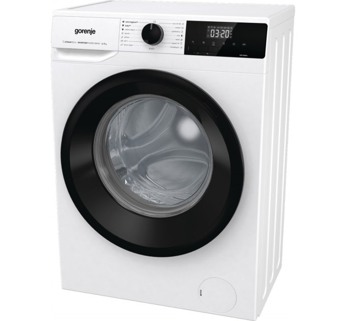 Пральна машина Gorenje фронтальна, 7кг, 1400, A+++, 47см, дисплей, пара, інвертор, білий