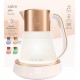 Электрочайник Russell Hobbs Calm, 1.7л, стекло, музыка, подсветка, сенсор, бело-медный