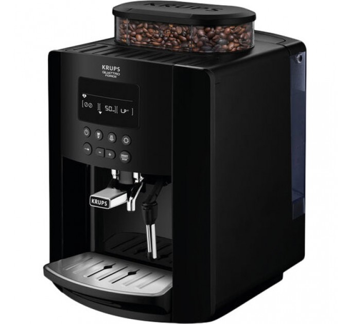 Кавомашина Krups Arabica 1.7л, зерно, ручний капучинатор, LED - дисплей, авторецептів - 3, свій рецепт, чорний