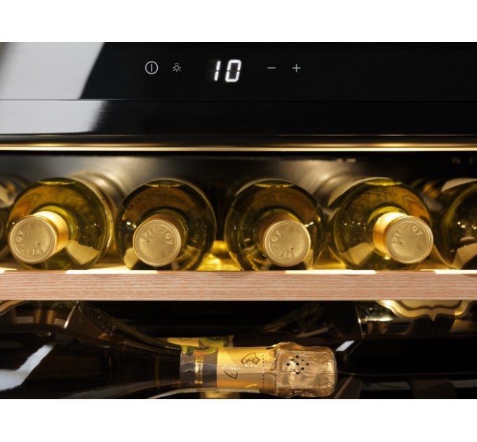 Холодильник Electrolux встраиваемый для вина, 45x60х56, полок - 2, зон - 1, бут-18, ST, черный мат.