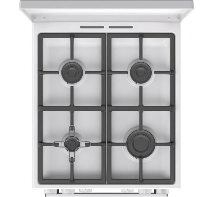Плита Gorenje комби, 70л, 50x60см, IconLed, чугун, с крышкой, белый