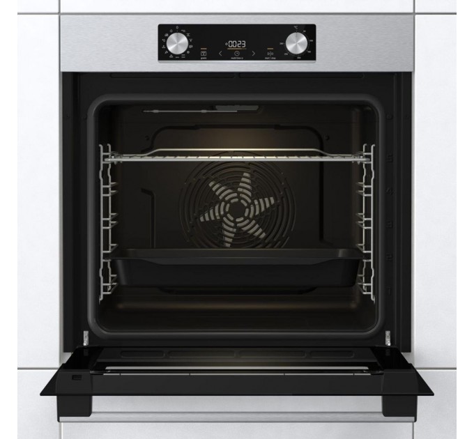 Комплект Gorenje (духовка + поверхность стеклокерамич. BO6737E02X - нерж. + ECT41SC - чорна), 738881