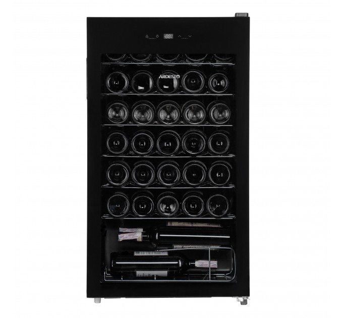 Холодильник ARDESTO для вина, 84.2x48х44, мороз.отд.-96л, зон - 1, бут-34, ST, диспл внутр., черный
