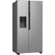 Холодильник SBS Gorenje, 179х70х92см, 2 дв., 376(190)л, А++, NF+, Инв. , Зона св-ти, диспенсер, генератор льда, Внешн.диспл, нерж