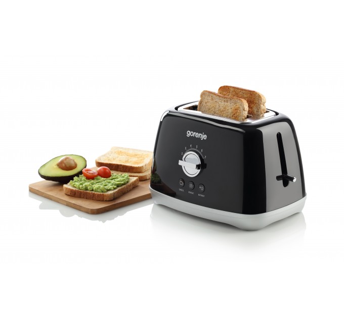 Тостер Gorenje, 900Вт, пластик-металл, черный