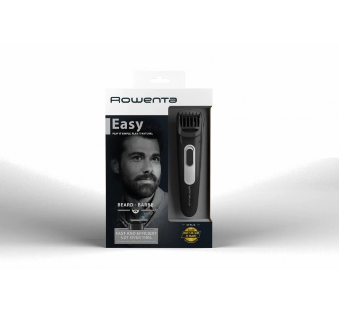 Триммер Rowenta Stylis для бороды и усов, сеть+акум., насадок-1, сталь, черный