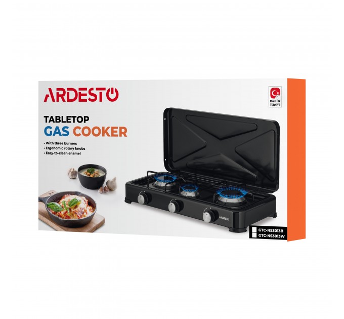 Плитка настольная ARDESTO газовая, тип газа LPG, конф. - 3, черный