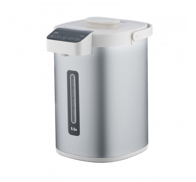 Термопот ARDESTO 5.5л, дисплей, нержавіюча сталь+пластик, сіро-білий