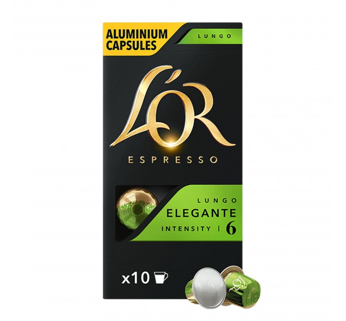 Кофе L`OR капсулы, Lungo Elegante, арабика, 10шт, Nespresso