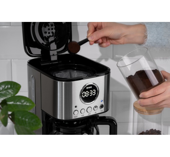 Кавоварка ARDESTO крапельна Steel Collection1.5л, мелена, сріблястий