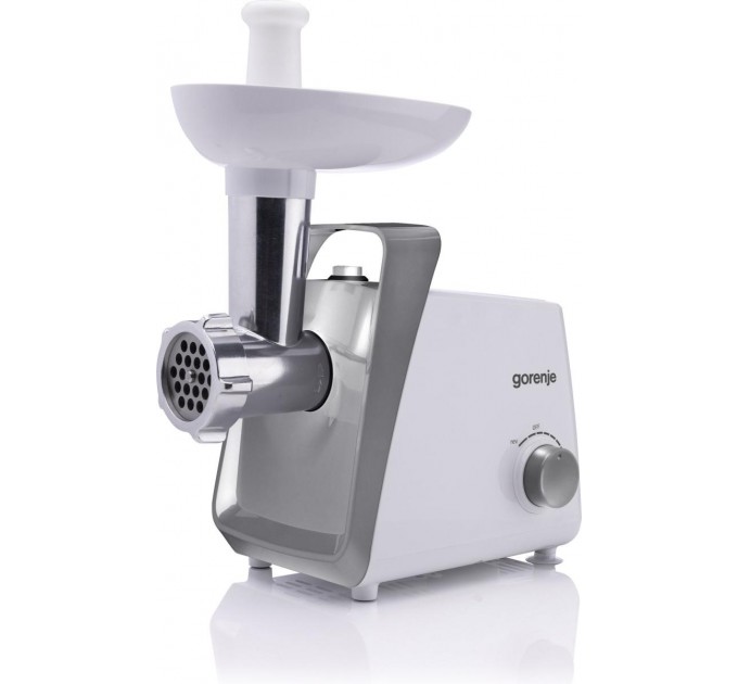 Мясорубка Gorenje, 1600Вт, 2,2кг/мин, 2 решетки, пластик, белый