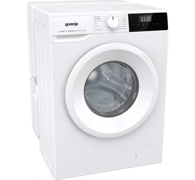 Пральна машина Gorenje фронтальна, з баком, 7кг, 1200, A+, 60см, дисплей, пар, інвертор, білий