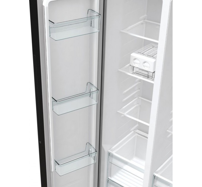 Холодильник SBS Gorenje, 179х67х92см, 2 дв., 356(191)л, А++, NF+, Инв. , Зона св-ти, Внешн.диспл, черный