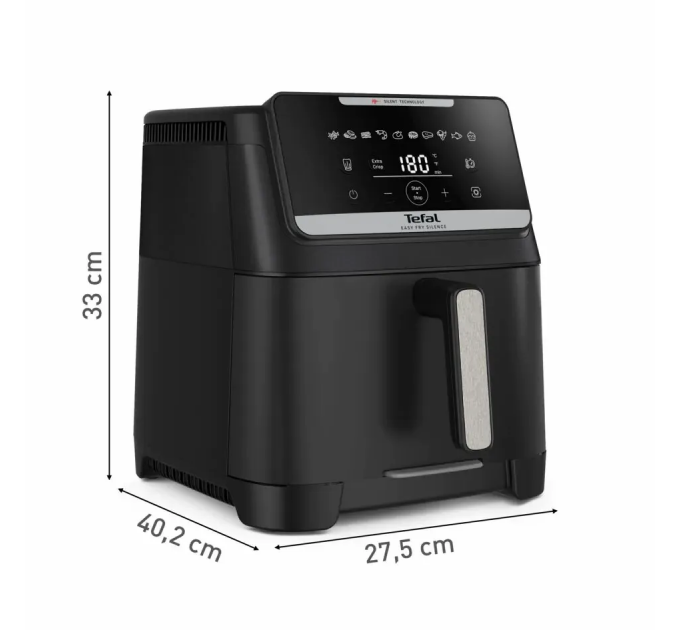Мультипечь Tefal Easy Fry Silence XXL, 1800Вт, чаша-7л, сенсорное управл., пластик, черный