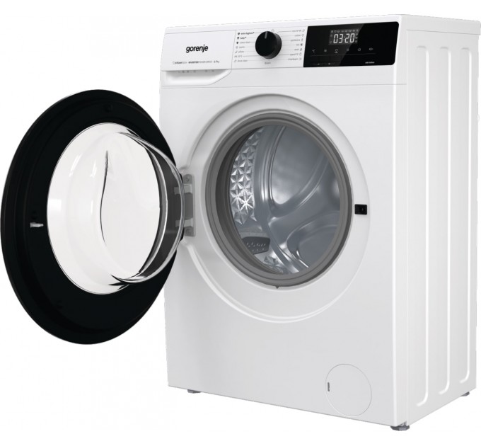 Пральна машина Gorenje фронтальна, 7кг, 1400, A+++, 47см, дисплей, пара, інвертор, білий