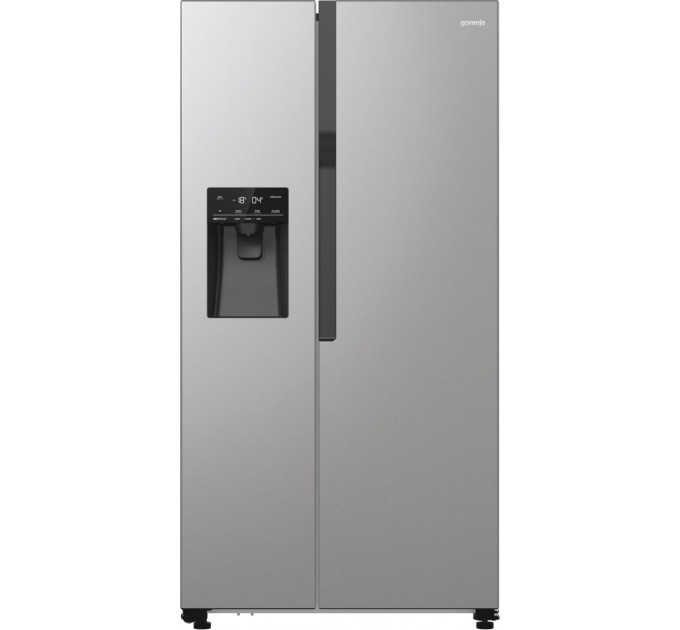 Холодильник SBS Gorenje, 179х70х92см, 2 дв., 376(190)л, А++, NF+, Инв. , Зона св-ти, диспенсер, генератор льда, Внешн.диспл, нерж