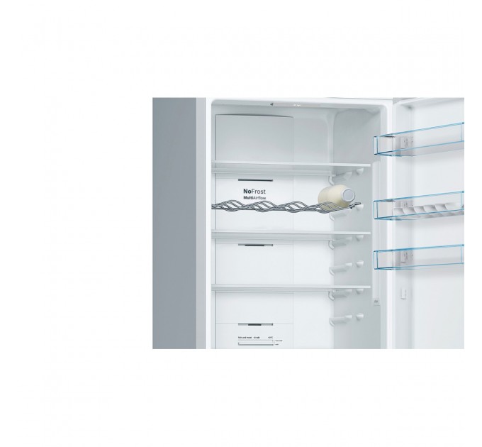 Холодильник Bosch з нижн. мороз., 203x60x67, xолод.відд.-279л, мороз.відд.-87л, 2дв., А++, NF, інв., нерж