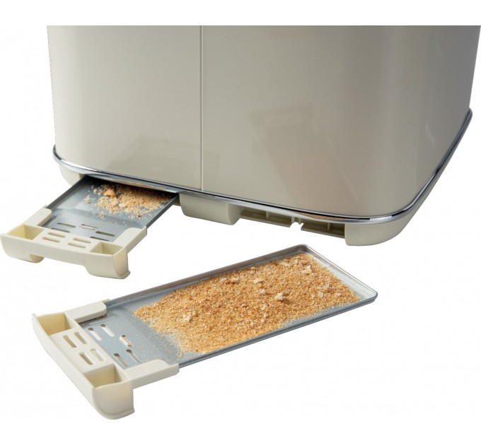 Тостер Gorenje 950Вт, функц. разморозки, автоотключение, пластик + металл, бежевый