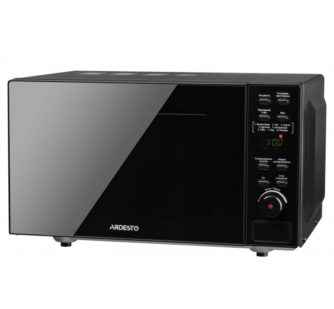 Микроволновая печь ARDESTO, 20л, электр. управл., 800Вт, дисплей, откр.кнопкой, без поворот.стола, черный