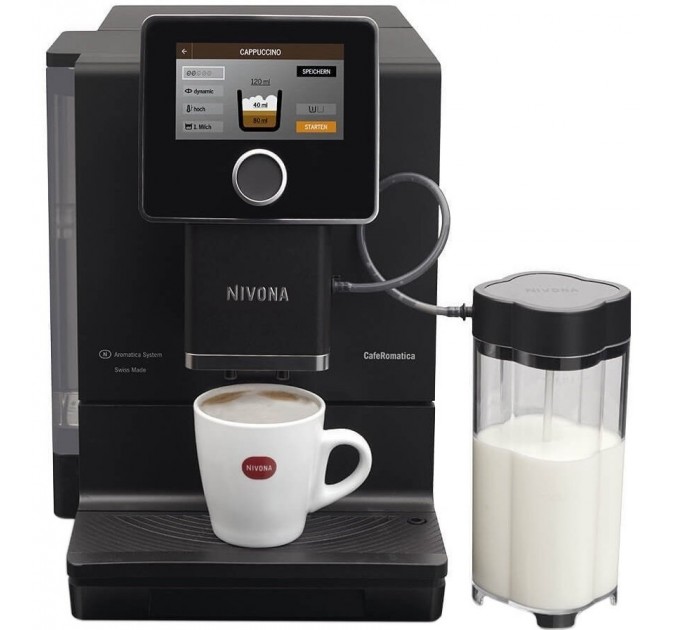 Кофемашина NIVONA CafeRomatica 2.2л, зерно + молоко, автомат.капучинатор, аторецептов - 9, черный